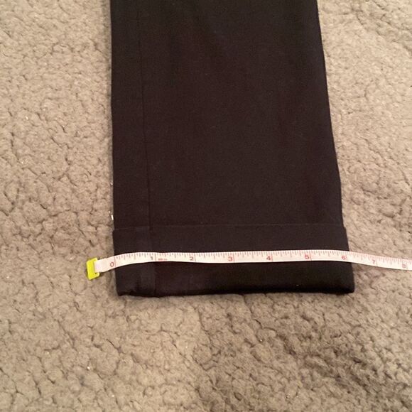 J Jill Black Bi Stretch Trouser Cuffed Cropped Pant Size 8 Pull On - Picture 8 of 10